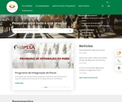 Seg-Social.pt(Início) Screenshot
