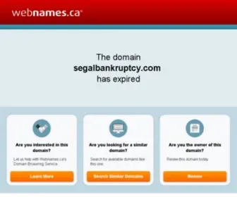 Segalbankruptcy.com(Segal & Partners Trustees in Bankruptcy) Screenshot