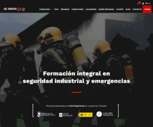 Seganosa.com(Formación de emergencias y seguridad industrial) Screenshot