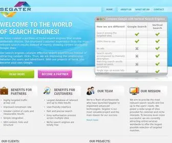Segater.com(The World of Search Engines) Screenshot
