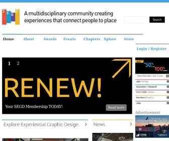 Segd.org(The Society for Experiential Graphic Design) Screenshot