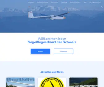 Segelfliegen.ch(Segelflugverband der Schweiz) Screenshot