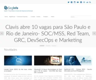 Seginfo.com.br(Portal, Podcast e Evento sobre Segurança da Informação) Screenshot