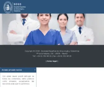 Sego.es(Sociedad Española de Ginecología y Obstetricia) Screenshot