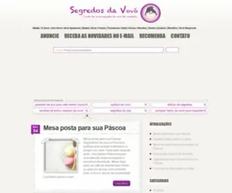 Segredosdavovo.com.br(Segredos da Vovó) Screenshot