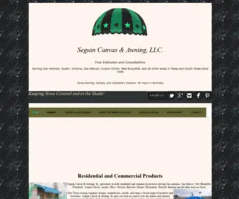 Seguincanvas.com(Seguin Canvas and Awning) Screenshot