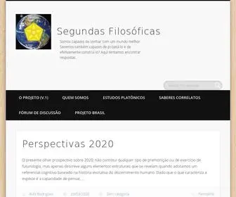 Segundasfilosoficas.org(Aqui tentamos encontrar respostas) Screenshot