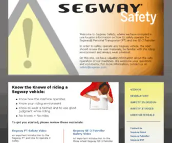 Segwaysafety.com(Segway) Screenshot