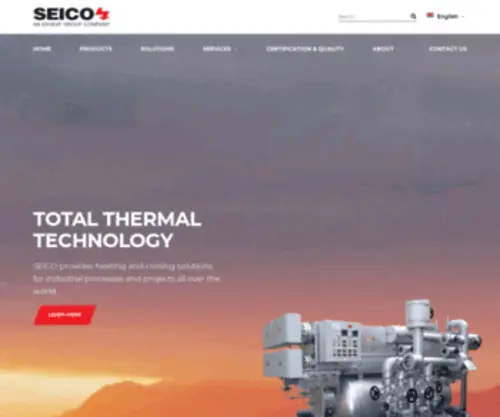 Seico.eu(Heating & Cooling Solutions Provider) Screenshot