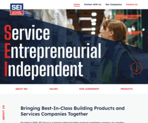 Seigroupusa.com(SEI Group is a premier national building products installation company) Screenshot