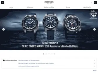 Seiko.de(Seiko Uhren im offiziellen Online Shop) Screenshot
