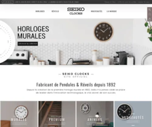 Seikoclocks.fr(Fabricant de Pendules & Réveils depuis 1892) Screenshot