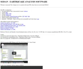 Seisan.info(SEISAN EARTHQUAKE ANALYSIS SOFTWARE) Screenshot