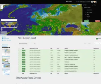 SeismicPortal.eu(SeismicPortal) Screenshot
