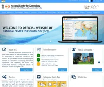 Seismo.gov.in(National Center for Seismology) Screenshot