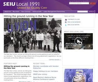 Seiu1991.org(SEIU Local 1991) Screenshot