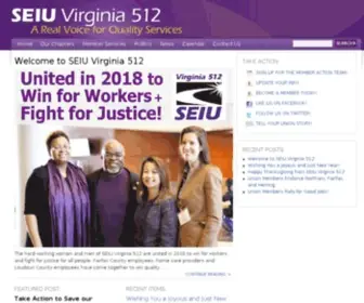 Seiuva512.org(SEIU Virginia 512) Screenshot