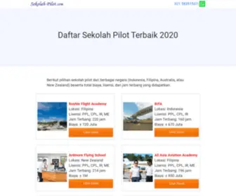 Sekolah-Pilot.com(Top 10 Sekolah Pilot Terbaik 2023) Screenshot