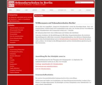Sekundarschulen-Berlin.de(Informationen über die Berliner Sekundarschulen (Oberschulen)) Screenshot
