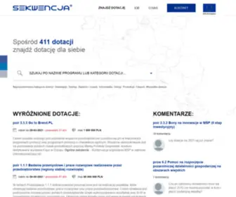 SekwencJa.eu(Wyszukiwarka dotacji i funduszy unijnych) Screenshot