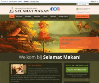 Selamat-Makan.nl(Indonesisch Restaurant Selamat Makan) Screenshot