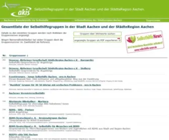 Selbsthilfe-Staedteregion-AAchen.de(Übersicht Gruppen) Screenshot