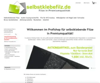 Selbstklebe-Filz.de(Wir sind Ihr Profi für selbstklebende Filze) Screenshot