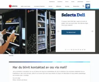 Selecta.se(Selecta;Kaffemaskin;Kaffemaskiner;Kaffeautomater;Kaffeautomat;jobbkaffe;Vattenkylare;Vattenautomat;Vattenautomater;Fikabröd;Fika;Kaffepaus;Le Paus) Screenshot