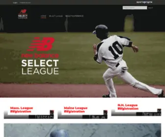 Selectbaseballleague.com(NB Select Baseball League) Screenshot