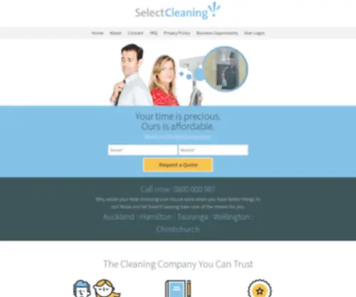 Selectcleaning.co.nz(Select Cleaning) Screenshot