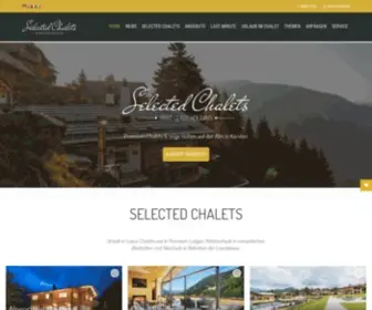 Selected-Chalets.com(Luxus-Chalets & Premium-Hütten Österreich, Südtirol, Deutschland, Schweiz) Screenshot