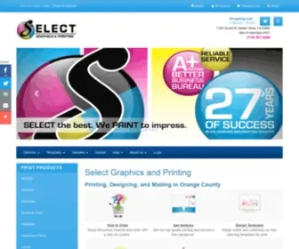 Selectgp.com(Select Graphics & Printing) Screenshot