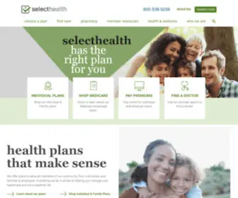 Selecthealth.org(Medical & Dental Insurance in Utah) Screenshot