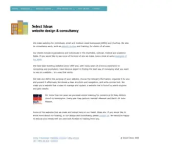 Selectideas.co.uk(Select Ideas website design & consultancy) Screenshot