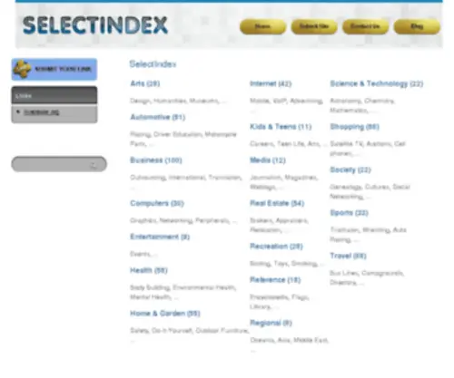 Selectindex.com(Search Engine Friendly Directory) Screenshot