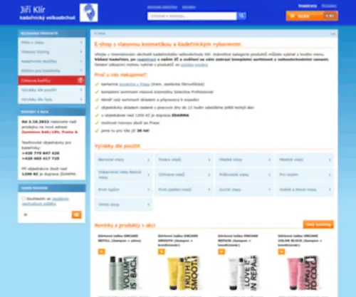 Selective-Eshop.cz(E-shop Selective Professional | Kadeřnický velkoobchod Klír) Screenshot