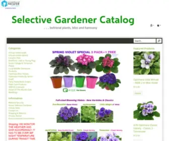 Selectivegardener.com(African Violets) Screenshot