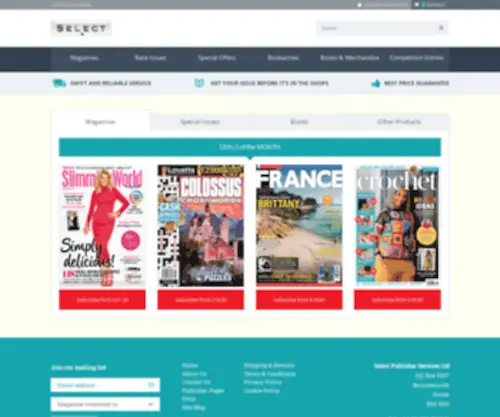 Selectmagazines.co.uk(Select publishing) Screenshot