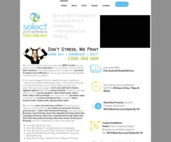 Selectprint.com.au(Same Day Printing) Screenshot