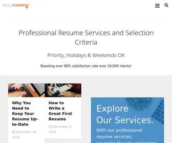 Selectresumes.com.au(Professional Resume Services by Professional Resume Writers) Screenshot