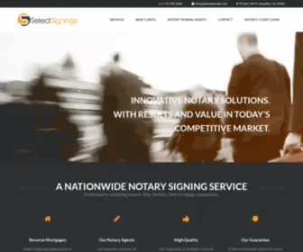 Selectsignings.com(A Nationwide Notary Signing Service) Screenshot