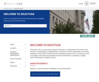Selectusa.gov(SelectUSA Home) Screenshot