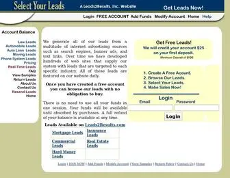 Selectyourleads.com(Select Your Leads) Screenshot