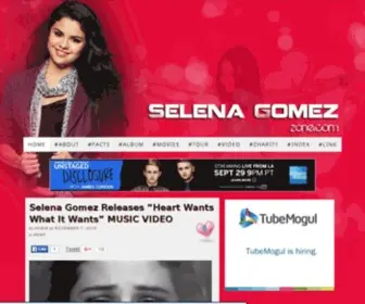 Selenagomezzone.com(Selena Gomez Fansite) Screenshot