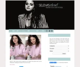 Selenascloset.com(Selena Gomez's Closet) Screenshot