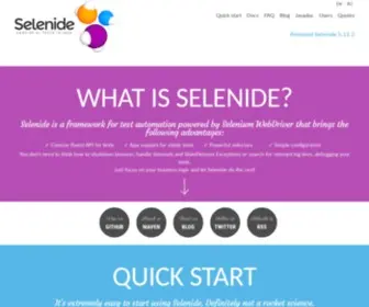 Selenide.org(Concise UI tests in Java) Screenshot