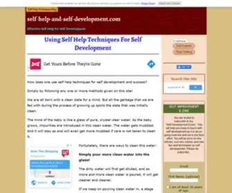 Self-Help-AND-Self-Development.com(Highly Effective Self Help Techniques For Self Development) Screenshot