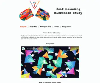 Selfblinding-Microdose.org(Self-blinding microdosing study) Screenshot