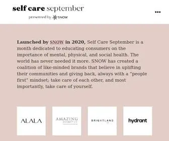 Selfcareseptember.org(SNOW's Self Care September) Screenshot