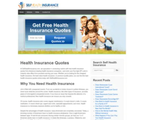 Selfhealthinsurance.com(Compare Health Insurance Quotes Online At Self Health Insurance) Screenshot